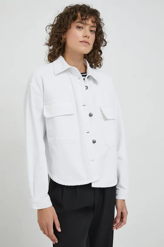 λευκό Τζιν πουκάμισο Sisley Γυναικεία