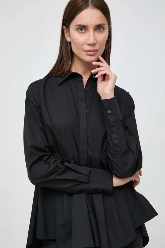Βαμβακερό πουκάμισο Pinko μακρύ μαύρο 102090.A19U