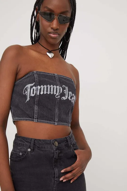 μαύρο Top Tommy Jeans Γυναικεία