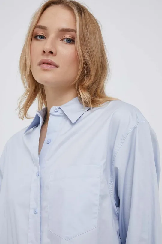μπλε Βαμβακερό πουκάμισο Calvin Klein