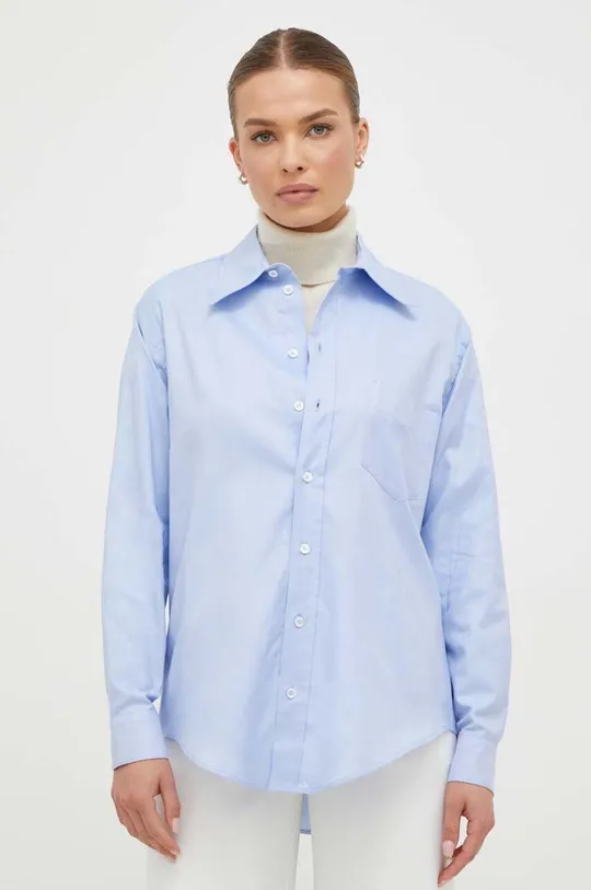 μπλε Βαμβακερό πουκάμισο MAX&Co. x Anna Dello Russo Γυναικεία