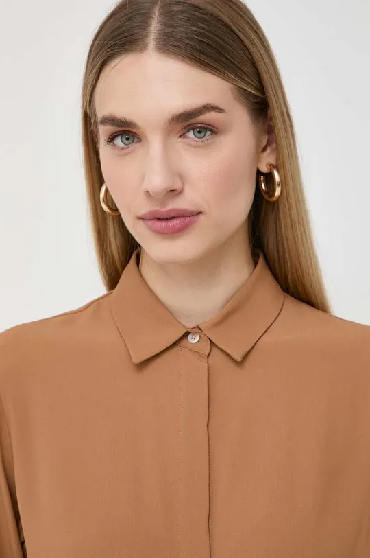 коричневый Рубашка с примесью шёлка Marella