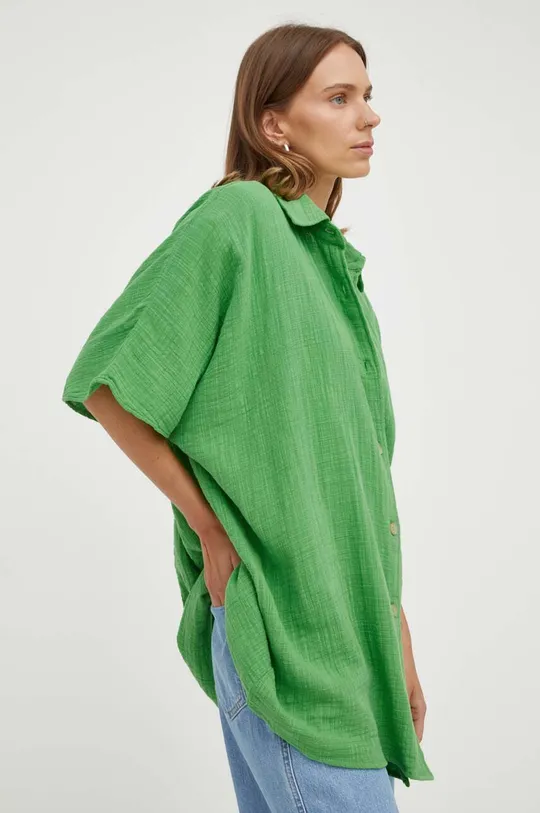 πράσινο Βαμβακερό πουκάμισο American Vintage Γυναικεία