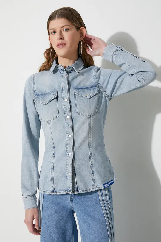 Rifľová košeľa Karl Lagerfeld Jeans 100 % Bavlna