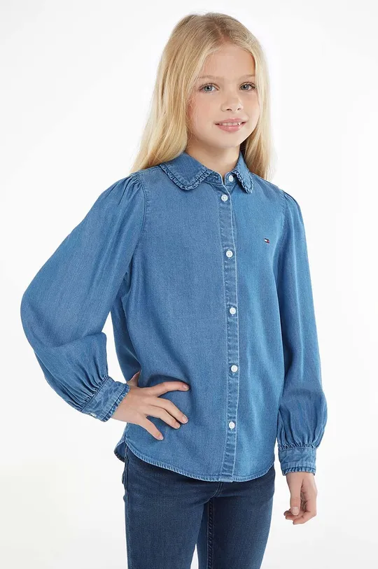 plava Dječja košulja Tommy Hilfiger Za djevojčice