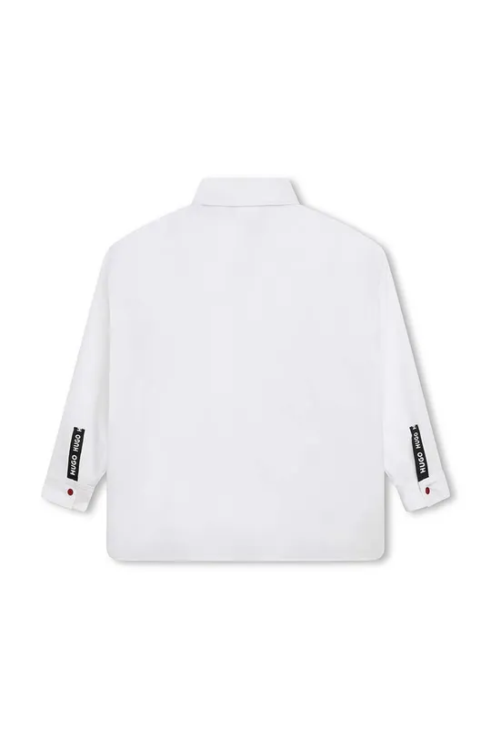 Παιδικό βαμβακερό πουκάμισο HUGO λευκό