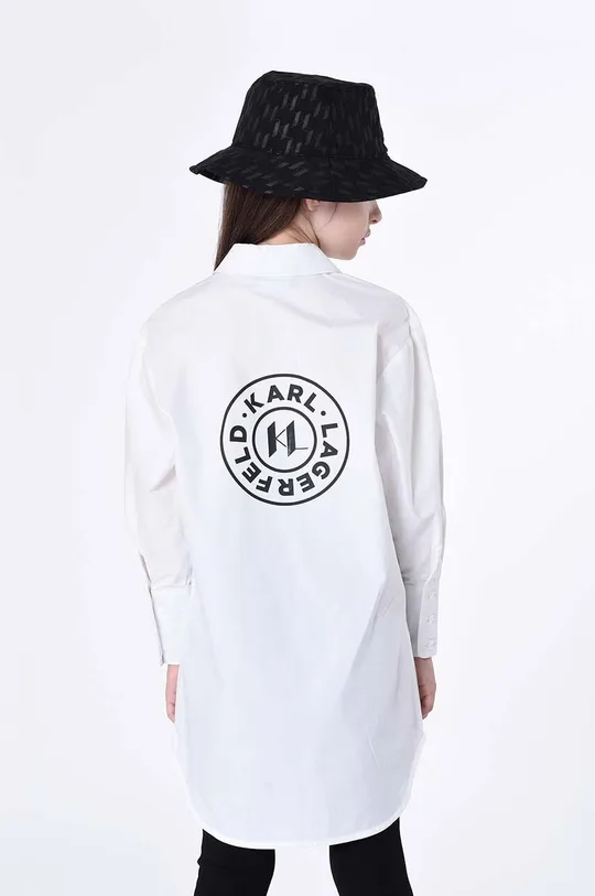 bela Otroška bombažna srajca Karl Lagerfeld