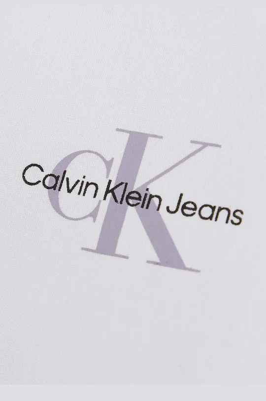 белый Детская хлопковая рубашка Calvin Klein Jeans
