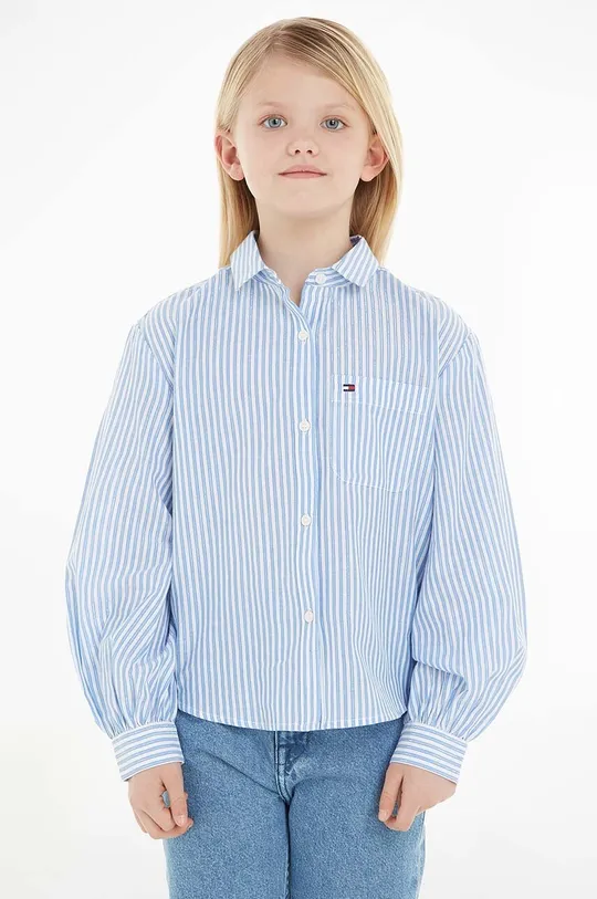 μπλε Παιδικό πουκάμισο Tommy Hilfiger Για κορίτσια