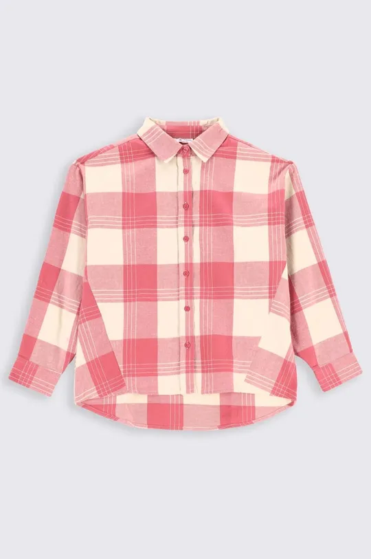roza Dječja pamučna košulja Coccodrillo Za djevojčice
