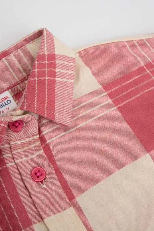ροζ Παιδικό βαμβακερό πουκάμισο Coccodrillo