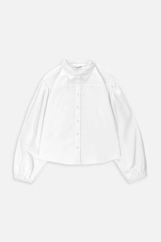 bijela Dječja pamučna košulja Coccodrillo Za djevojčice