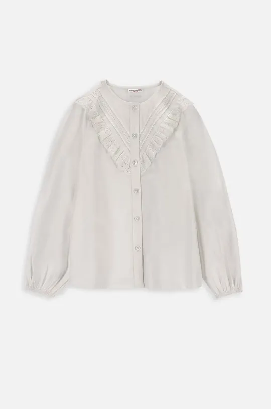 bijela Dječja pamučna košulja Coccodrillo Za djevojčice