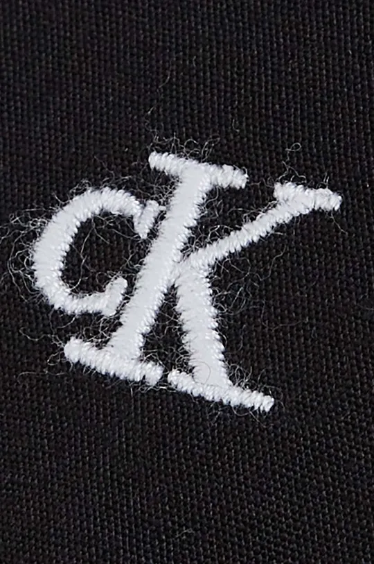 μαύρο Παιδικό βαμβακερό πουκάμισο Calvin Klein Jeans