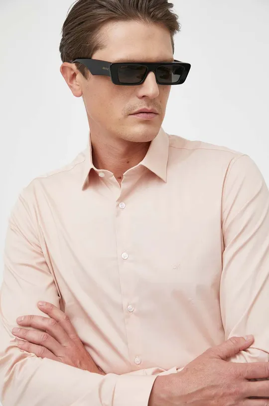 różowy Calvin Klein koszula Męski