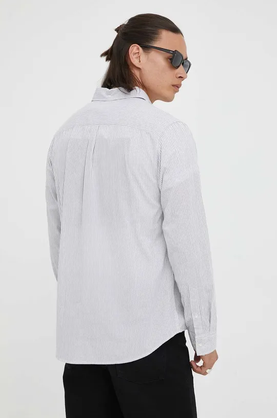 Bavlnená košeľa Les Deux Kristian Stripe sivá