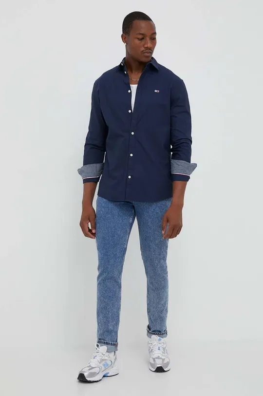 Βαμβακερό πουκάμισο Tommy Jeans  100% Βαμβάκι