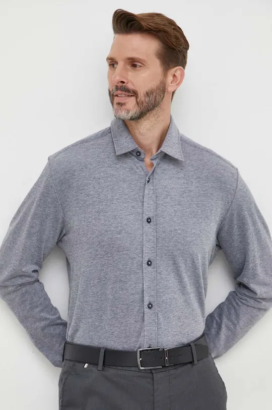 grigio BOSS camicia in cotone