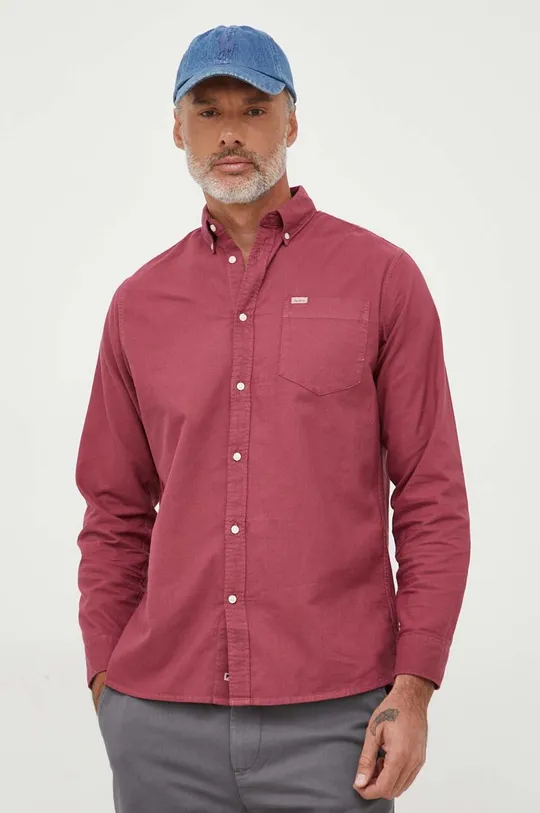 różowy Pepe Jeans koszula bawełniana Fabio Męski