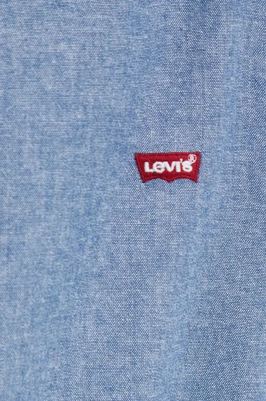 Βαμβακερό πουκάμισο Levi's μπλε