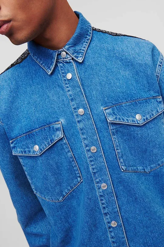 niebieski Karl Lagerfeld Jeans koszula jeansowa
