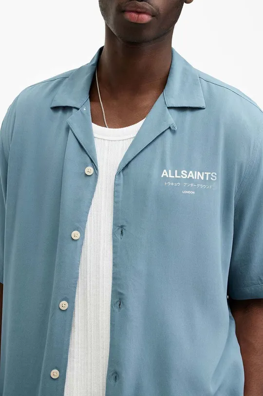 Košeľa AllSaints modrá