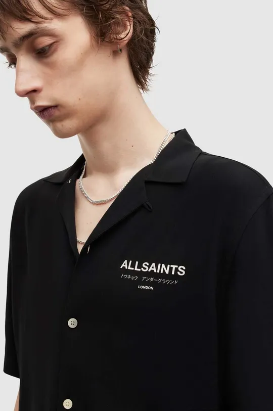 AllSaints koszula UNDERGROUND SS SHIRT czarny