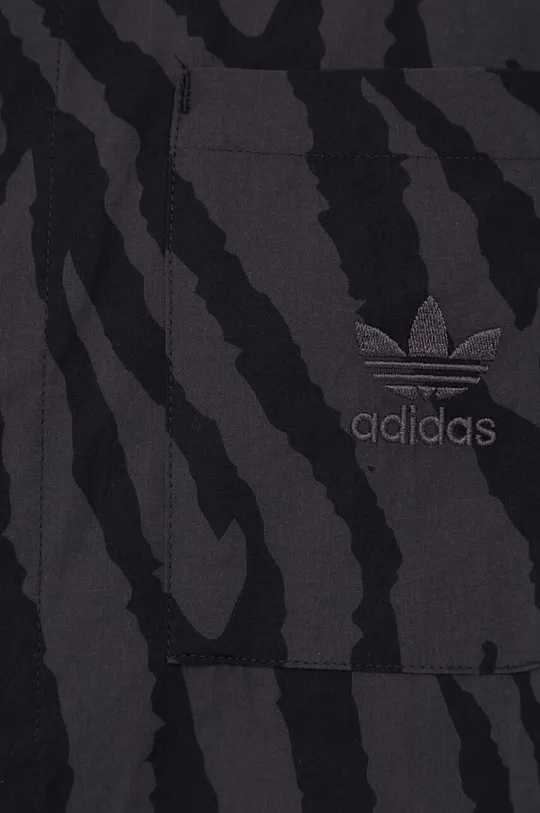Βαμβακερό πουκάμισο adidas Originals μαύρο
