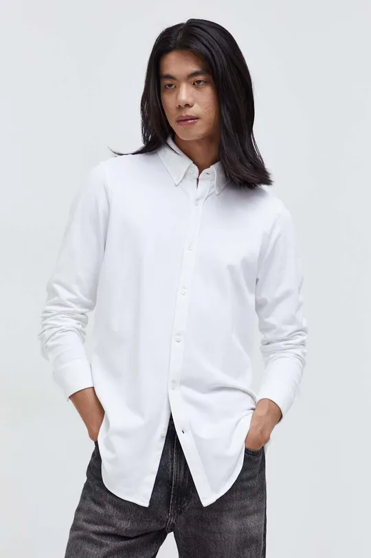biały Abercrombie & Fitch koszula Męski
