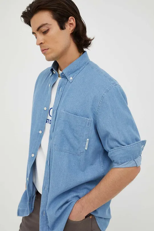 μπλε Τζιν πουκάμισο Marc O'Polo Ανδρικά