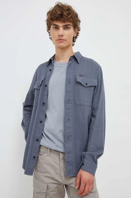 blu G-Star Raw camicia in cotone Uomo