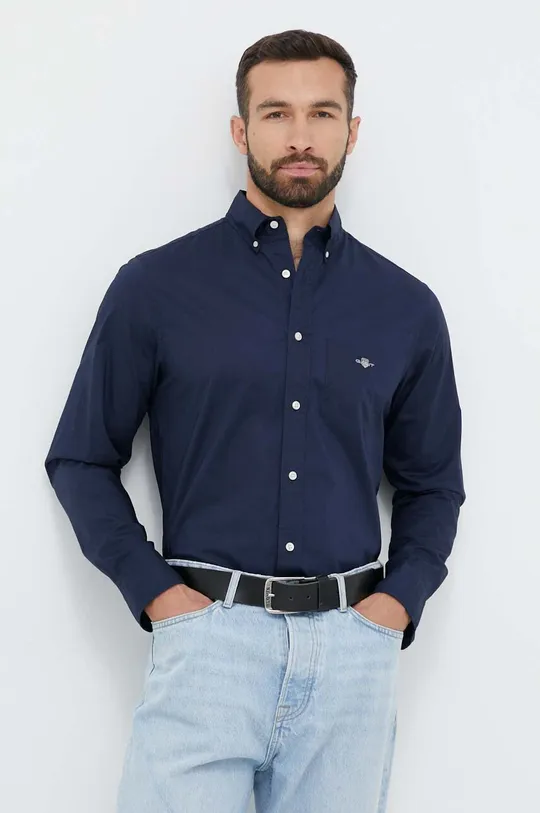 σκούρο μπλε Βαμβακερό πουκάμισο Gant
