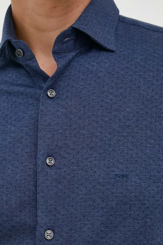 Βαμβακερό πουκάμισο Michael Kors σκούρο μπλε