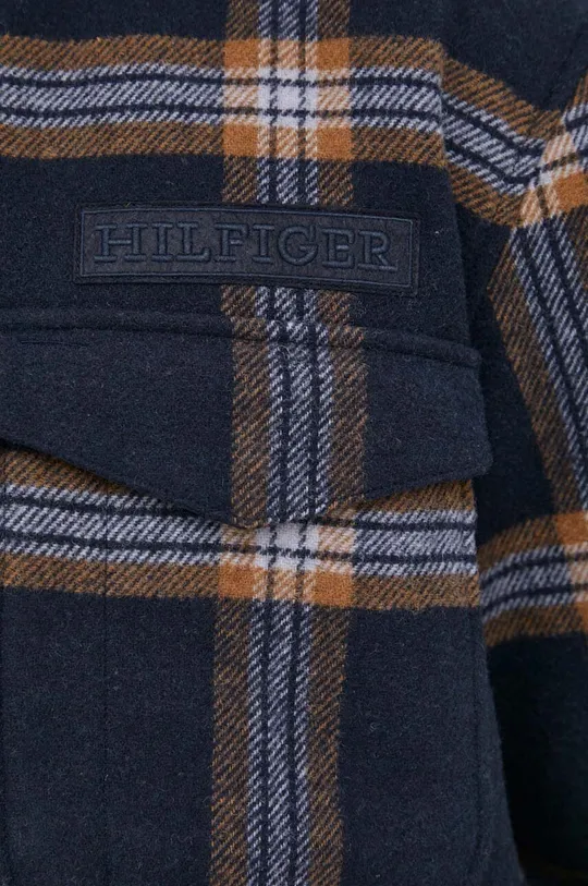 Tommy Hilfiger gyapjú keverék dzseki sötétkék