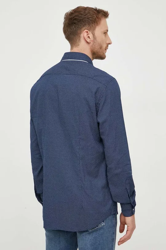 Βαμβακερό πουκάμισο Tommy Hilfiger σκούρο μπλε