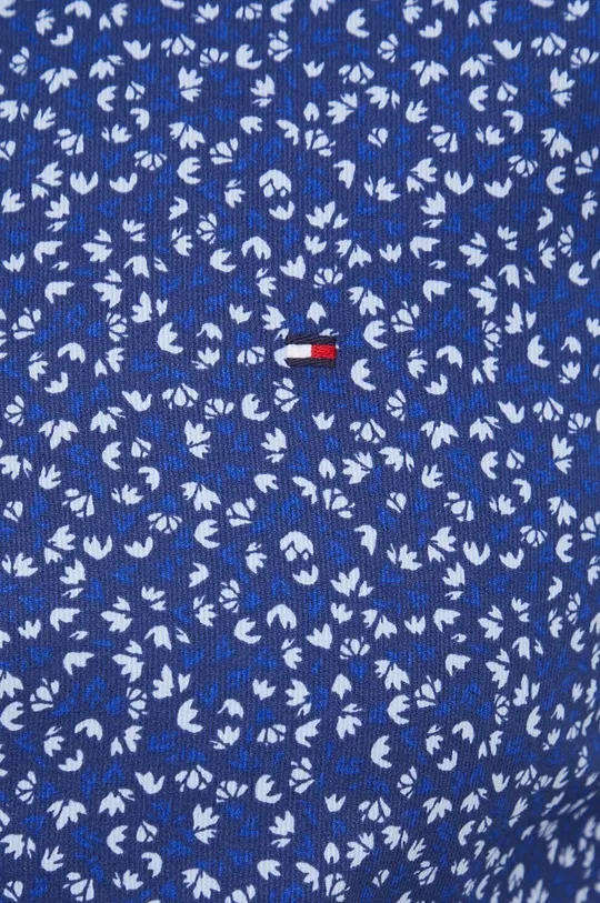Bombažna srajca Tommy Hilfiger mornarsko modra