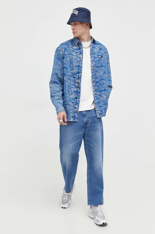 Джинсовая рубашка Tommy Jeans голубой