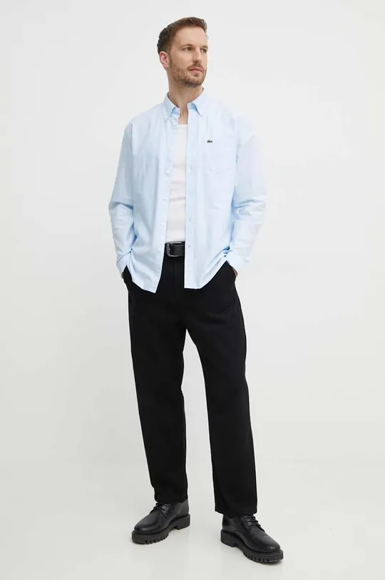 Βαμβακερό πουκάμισο Lacoste 100% Βαμβάκι