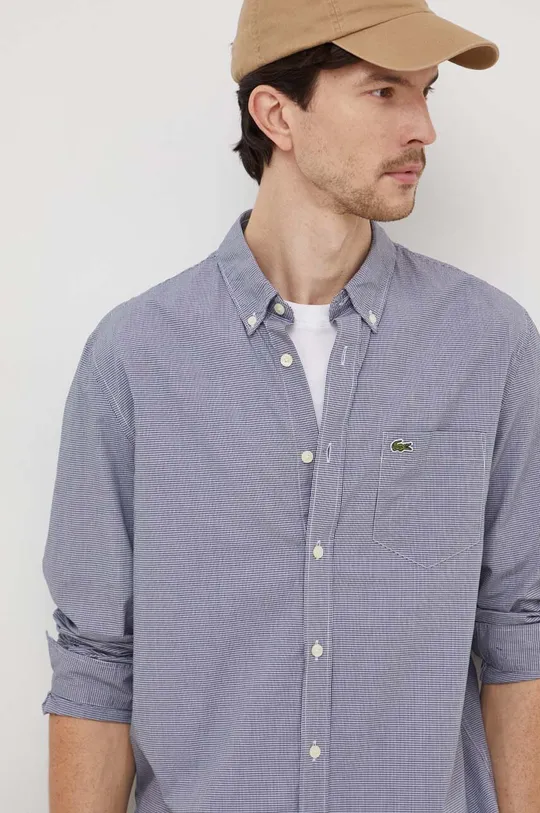 blu navy Lacoste camicia in cotone Uomo