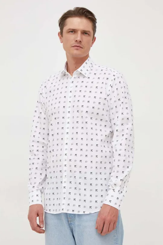 Хлопковая рубашка Karl Lagerfeld белый