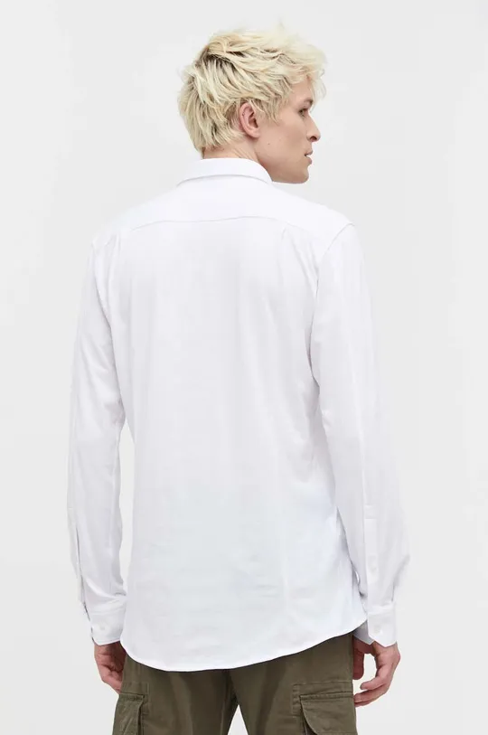 Βαμβακερό πουκάμισο HUGO λευκό