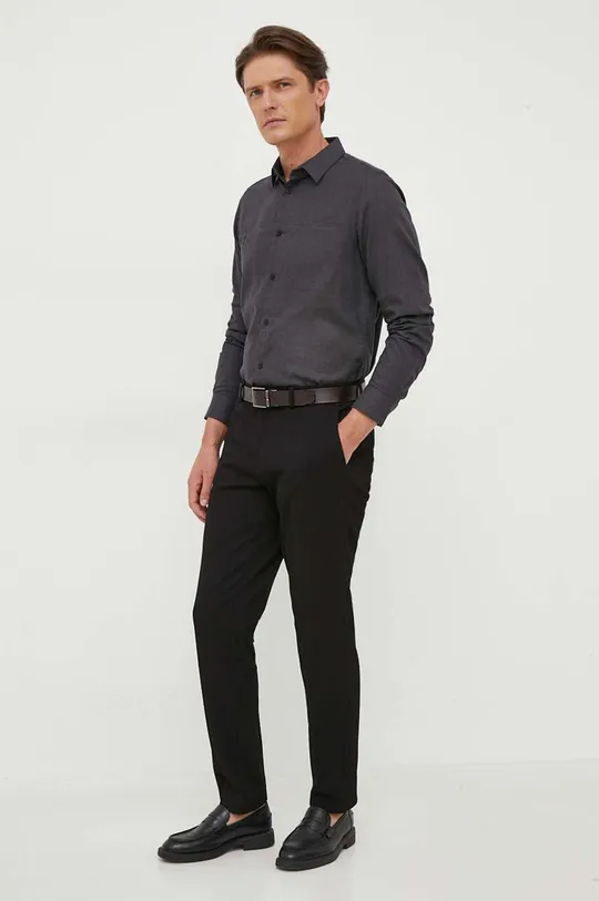 Бавовняна сорочка Calvin Klein сірий