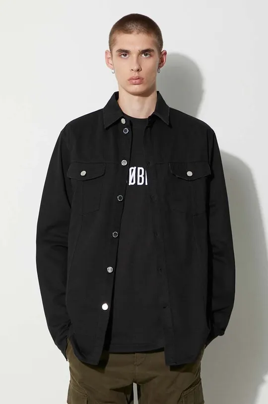 negru Han Kjøbenhavn cămașă din bumbac De bărbați