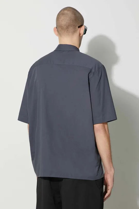 Neil Barrett cotton shirt LOOSE ROLLED UP FAIR-ISLE THUNDERBOLT 100% Cotton