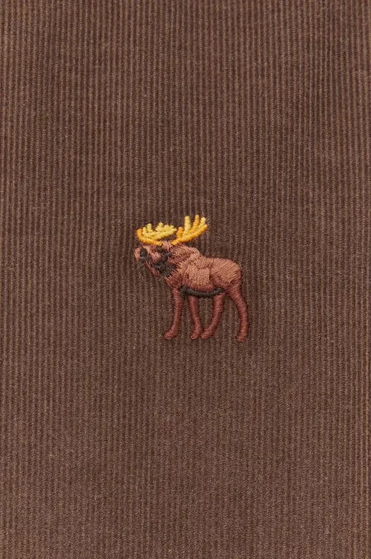 Abercrombie & Fitch koszula sztruksowa brązowy