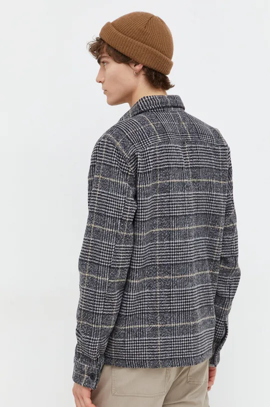 Košulja-jakna s primjesom vune Hollister Co. 63% Poliester, 16% Viskoza, 8% Pamuk, 6% Najlon, 5% Akril, 2% Vuna