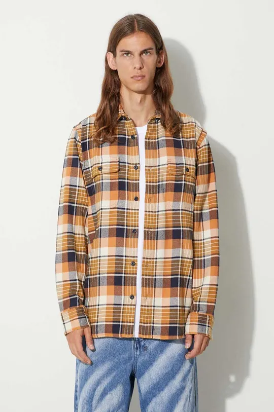 brown Filson cotton shirt Vintage Flannel Work Shirt Men’s