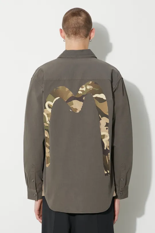 Βαμβακερό πουκάμισο Evisu Camuflage Brushstoke Daicock Print 100% Βαμβάκι