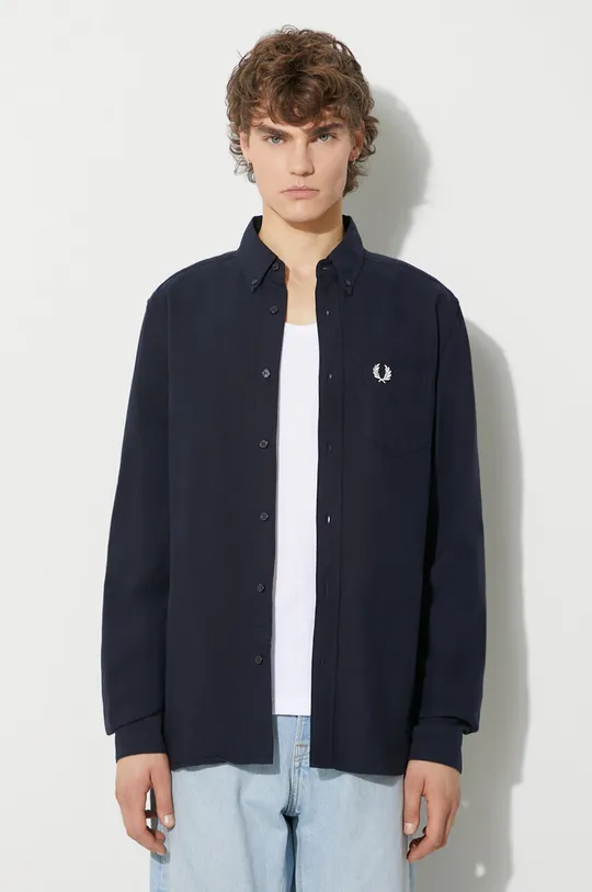 navy Fred Perry cotton shirt Men’s