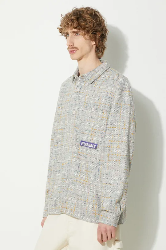 gray PLEASURES wool blend shirt Periodic Work Shirt